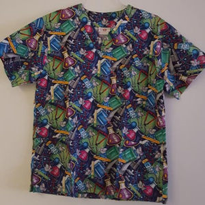 Lab Pharmacy Scrub Top Size Medium